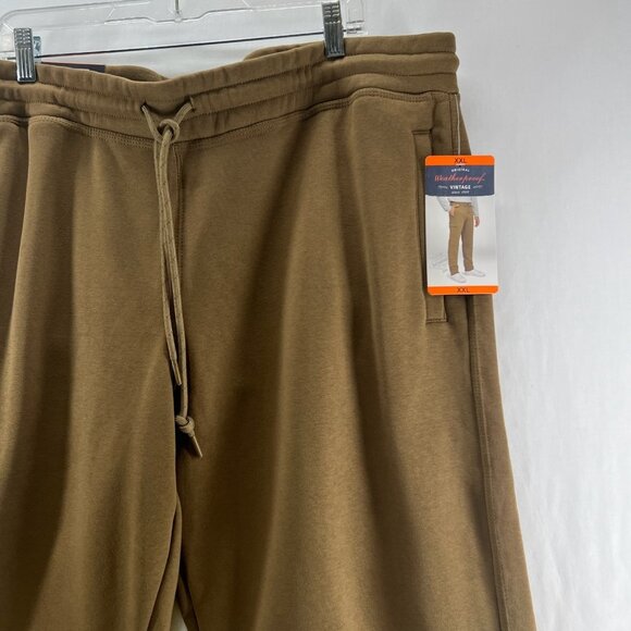 Weatherproof Vintage Fleece Cargo Pants Men XXL Adjustable Waist Zip Pockets Tan - Picture 7 of 13